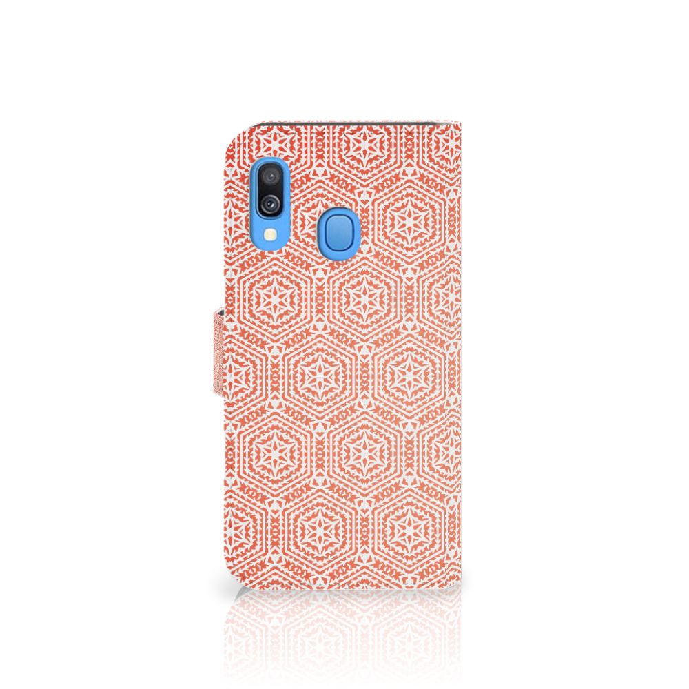 Samsung Galaxy A40 Telefoon Hoesje Pattern Orange