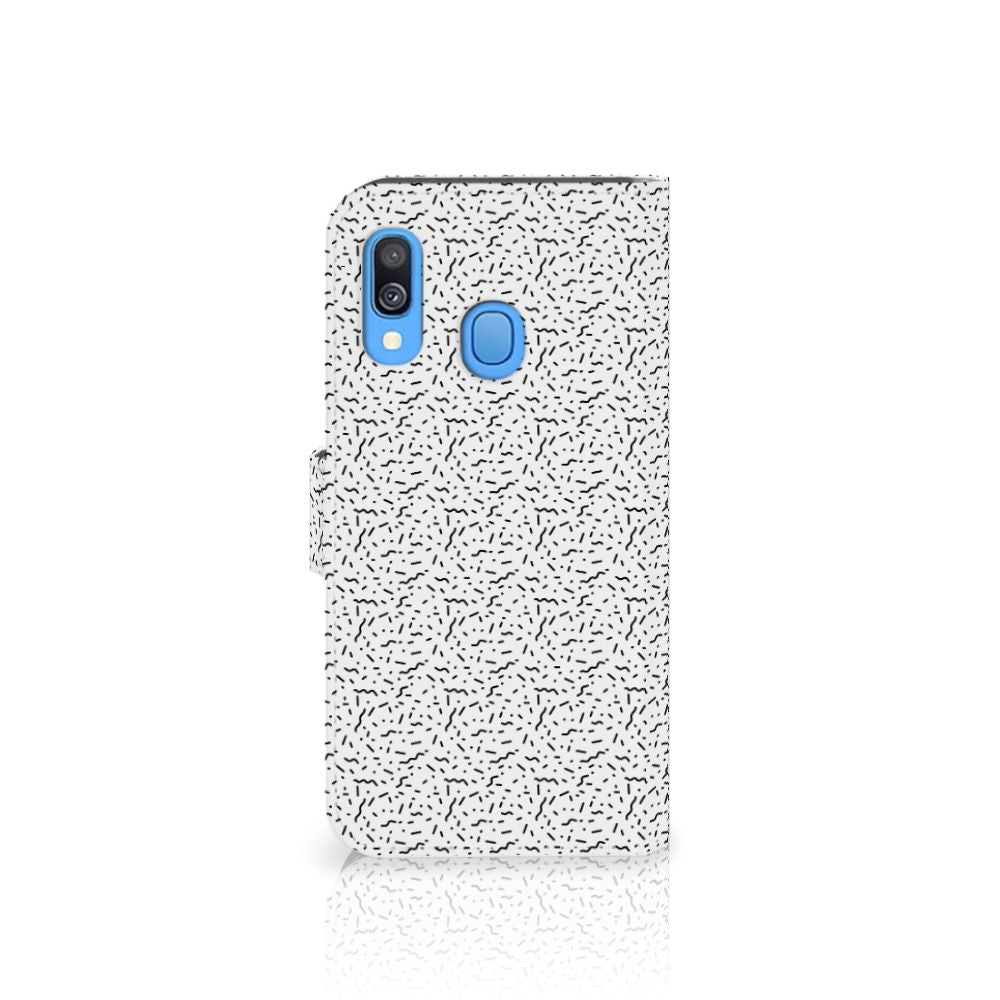 Samsung Galaxy A40 Telefoon Hoesje Stripes Dots