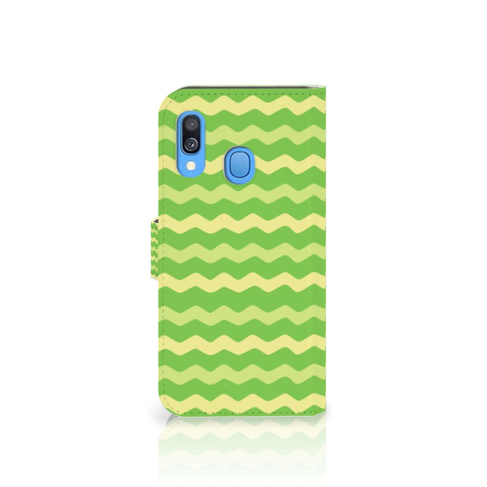 Samsung Galaxy A40 Telefoon Hoesje Waves Green