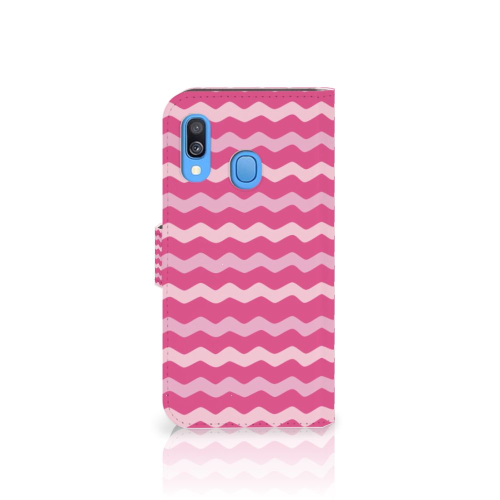 Samsung Galaxy A40 Telefoon Hoesje Waves Pink