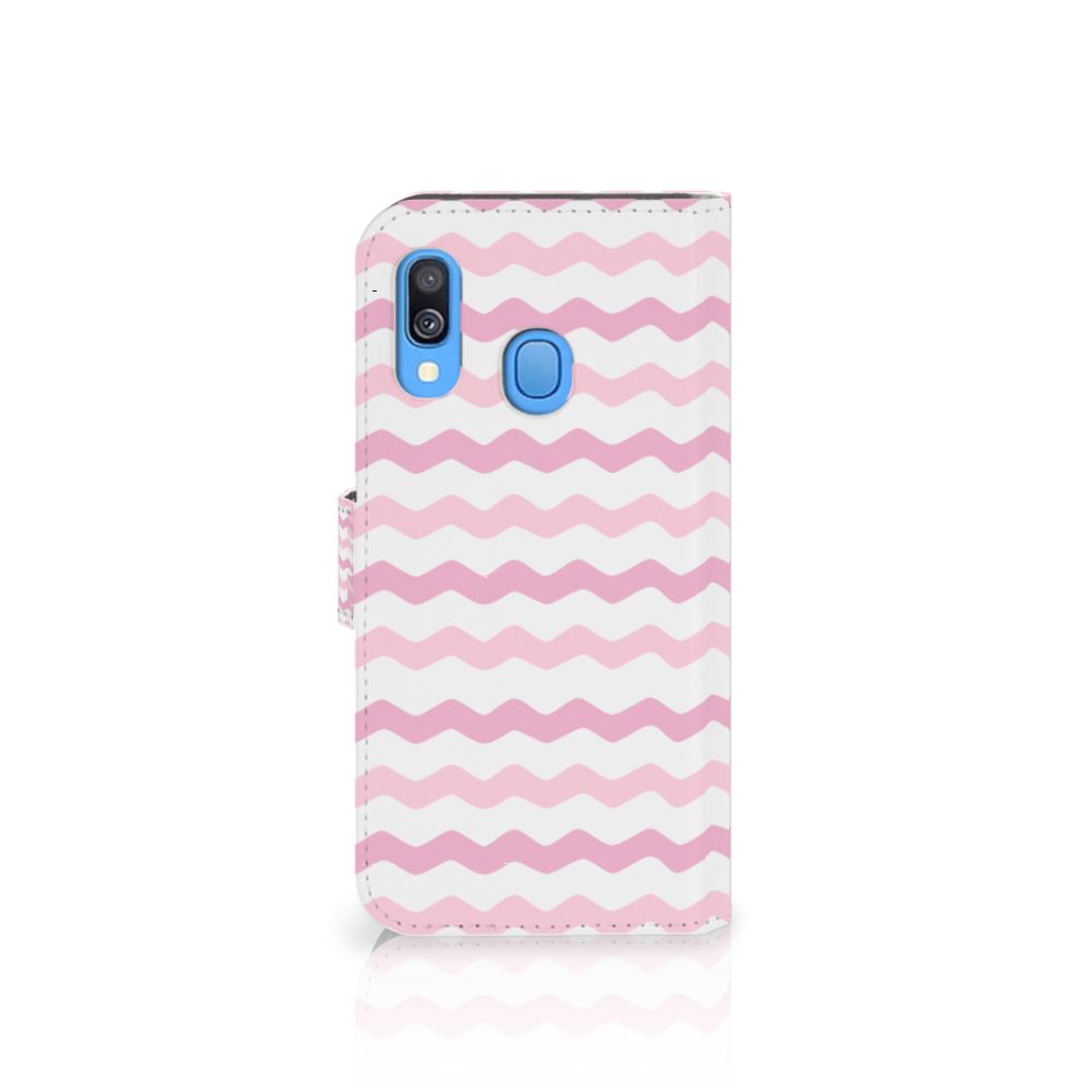 Samsung Galaxy A40 Telefoon Hoesje Waves Roze