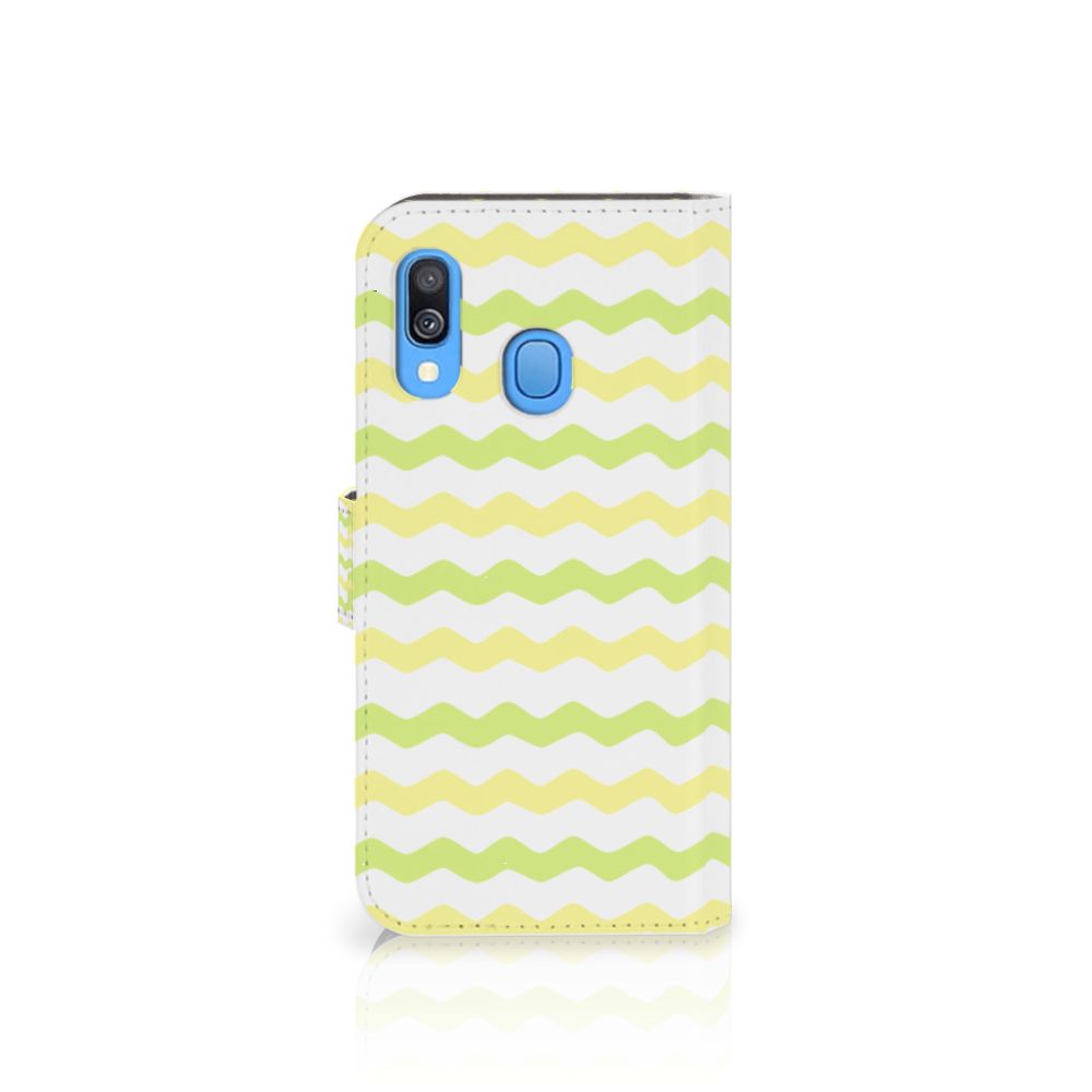 Samsung Galaxy A40 Telefoon Hoesje Waves Yellow