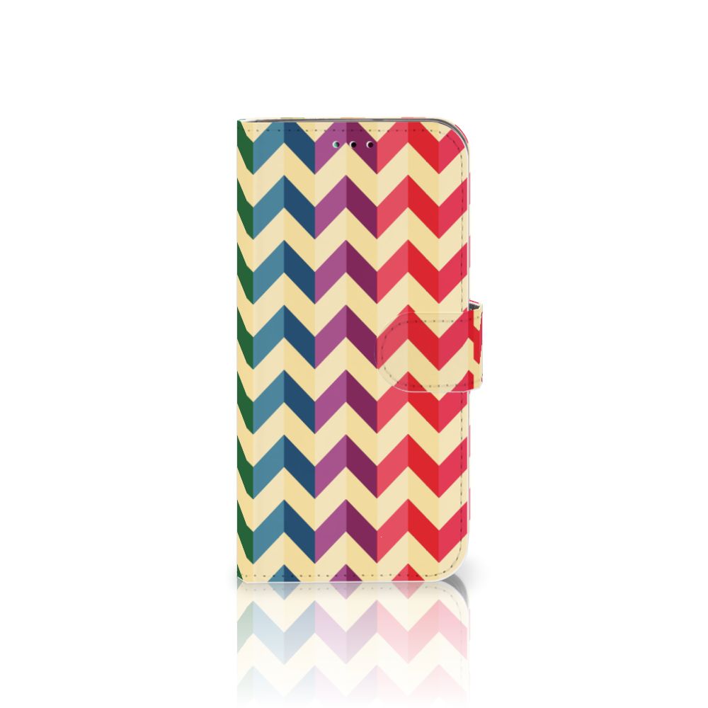Samsung Galaxy A40 Telefoon Hoesje Zigzag Multi Color