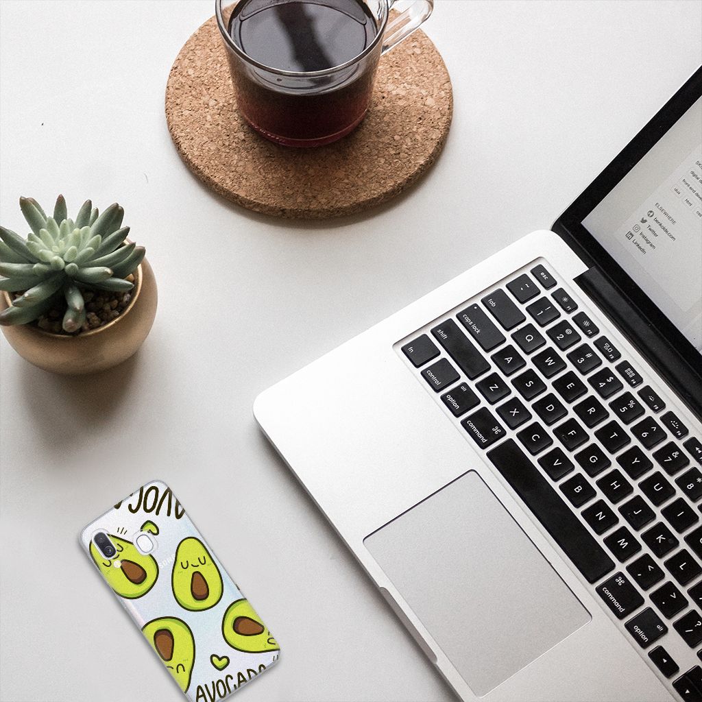 Samsung Galaxy A40 Telefoonhoesje met Naam Avocado Singing
