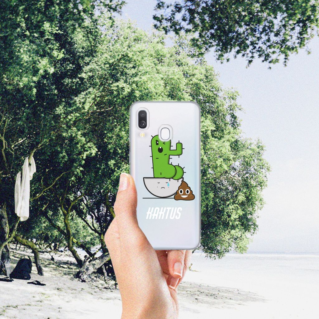 Samsung Galaxy A40 Telefoonhoesje met Naam Cactus Poo