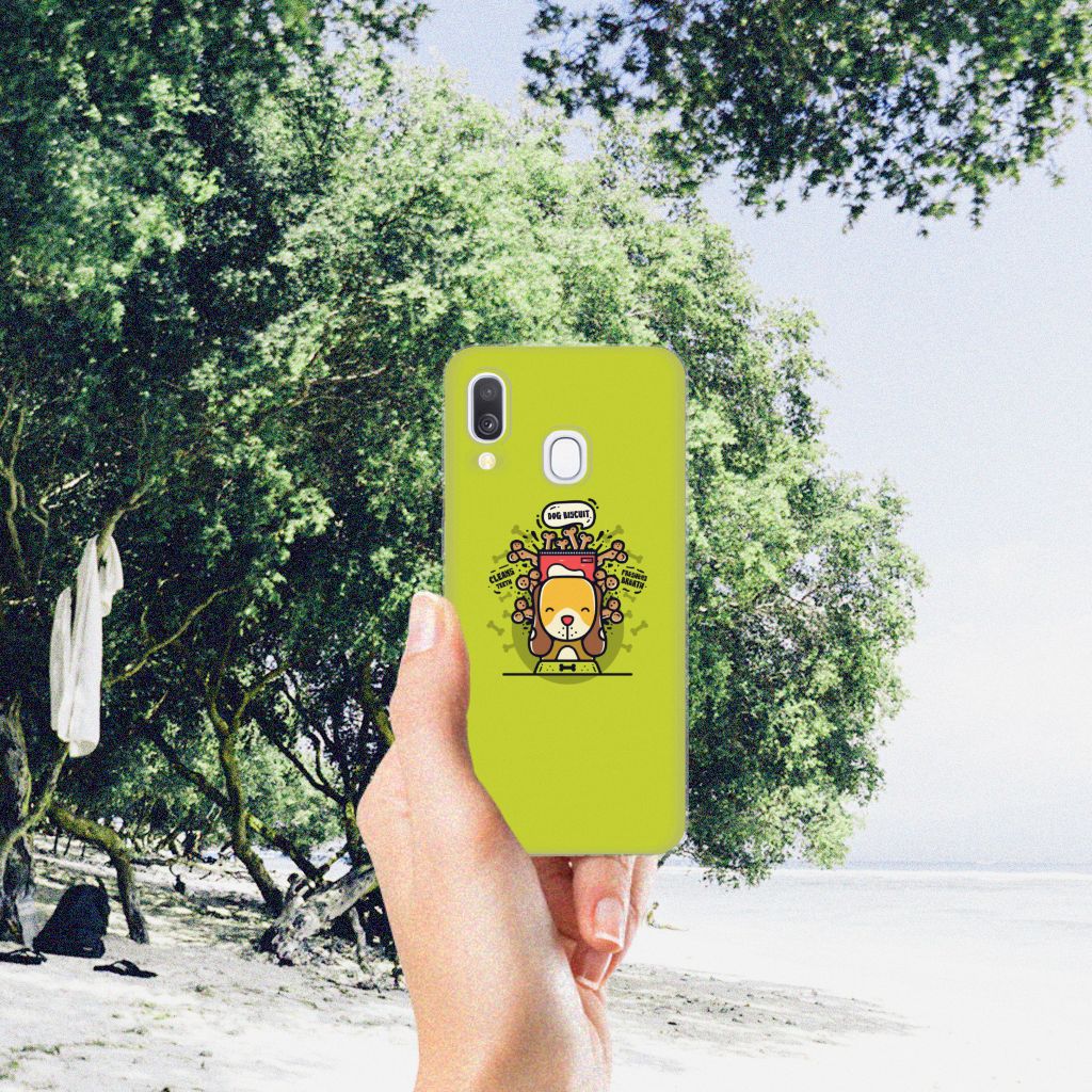 Samsung Galaxy A40 Telefoonhoesje met Naam Doggy Biscuit