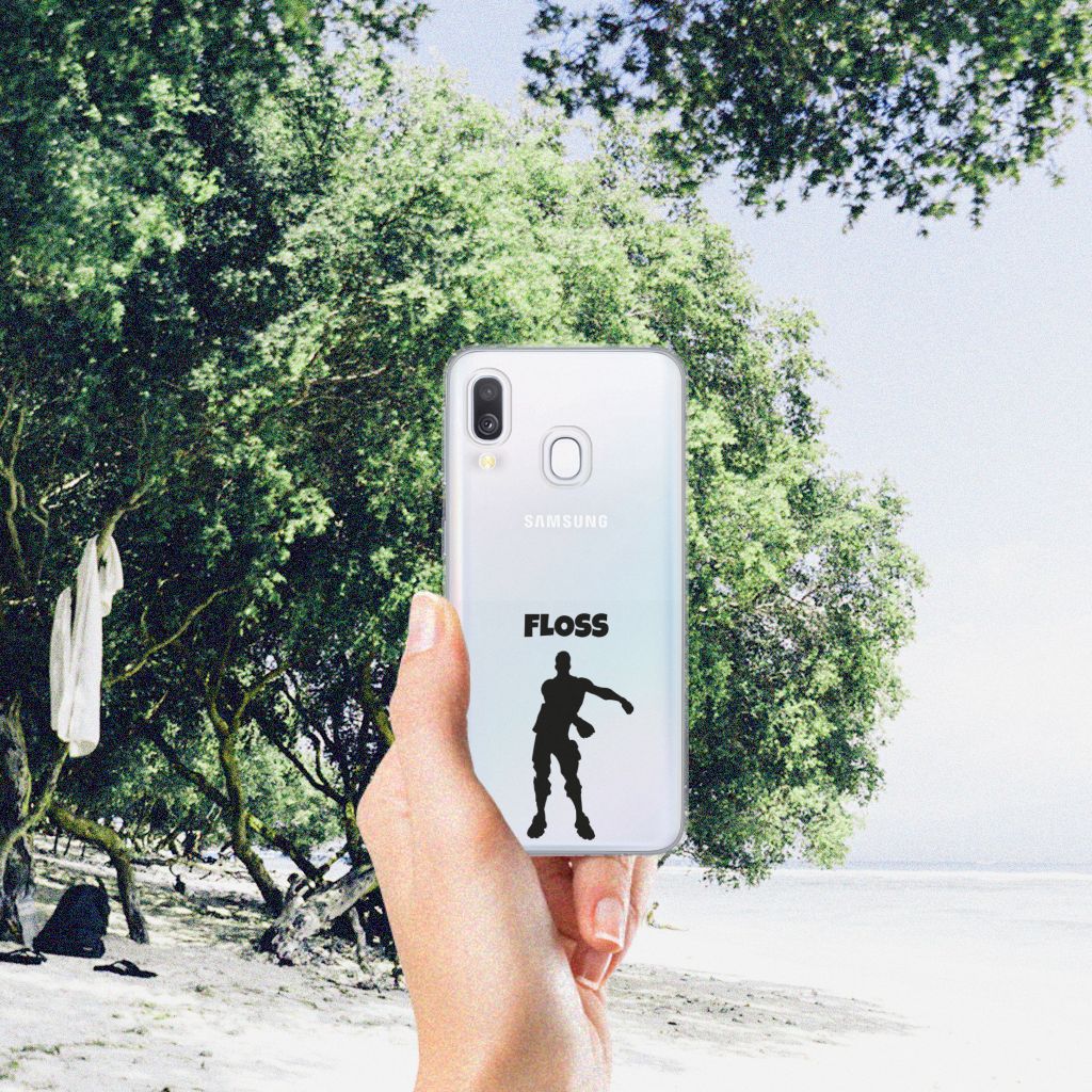 Samsung Galaxy A40 Telefoonhoesje met Naam Floss
