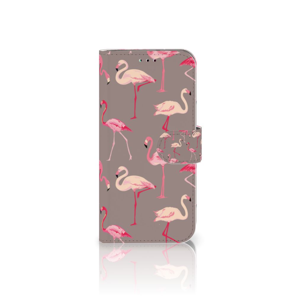 Samsung Galaxy A40 Telefoonhoesje met Pasjes Flamingo