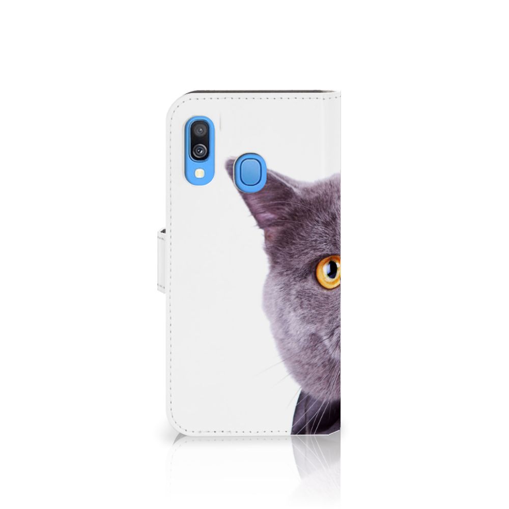 Samsung Galaxy A40 Telefoonhoesje met Pasjes Kat