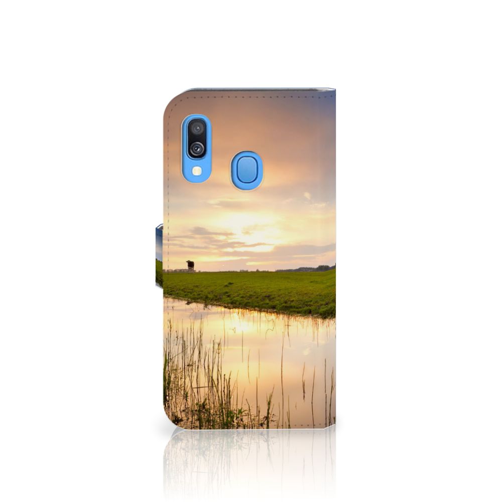 Samsung Galaxy A40 Telefoonhoesje met Pasjes Koe