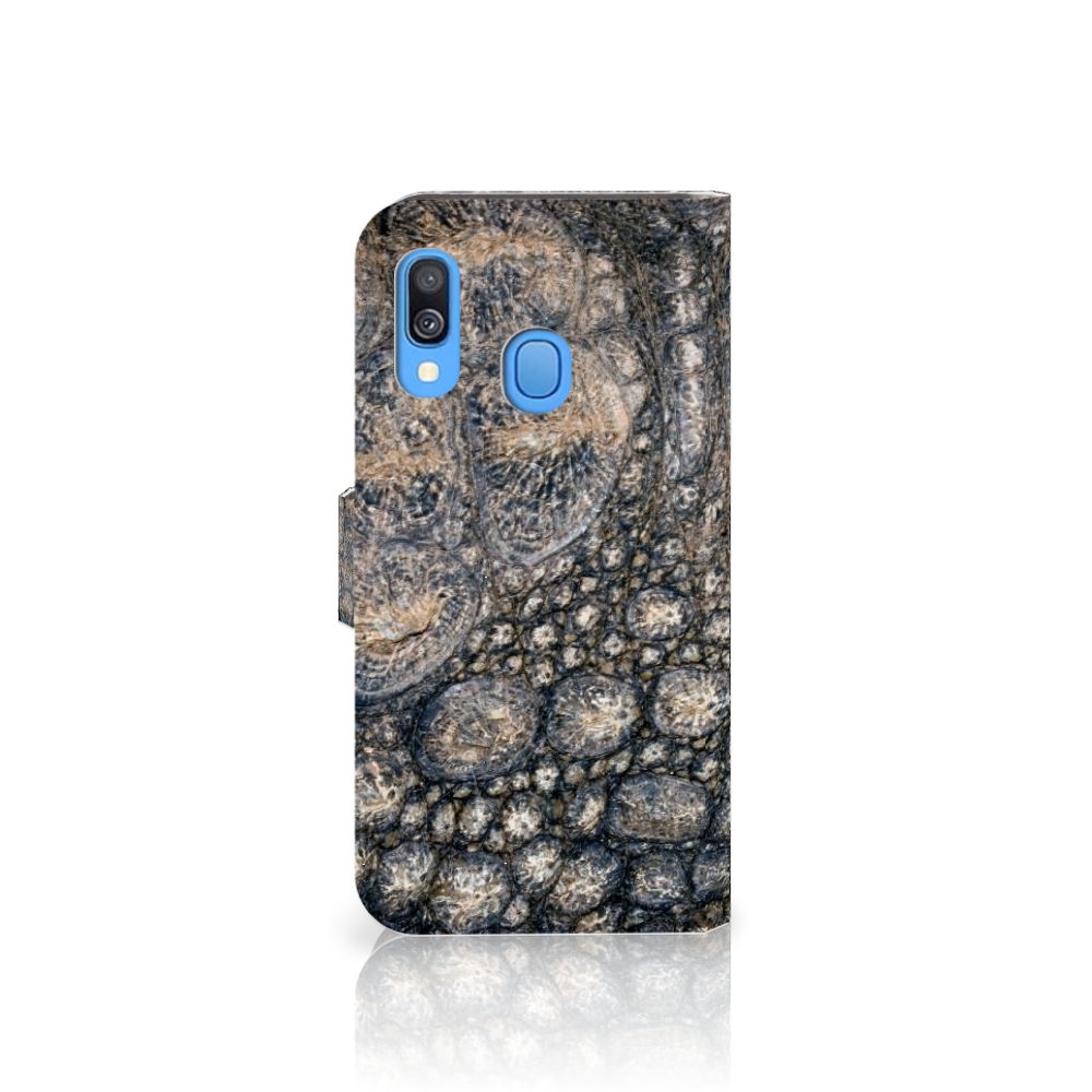 Samsung Galaxy A40 Telefoonhoesje met Pasjes Krokodillenprint