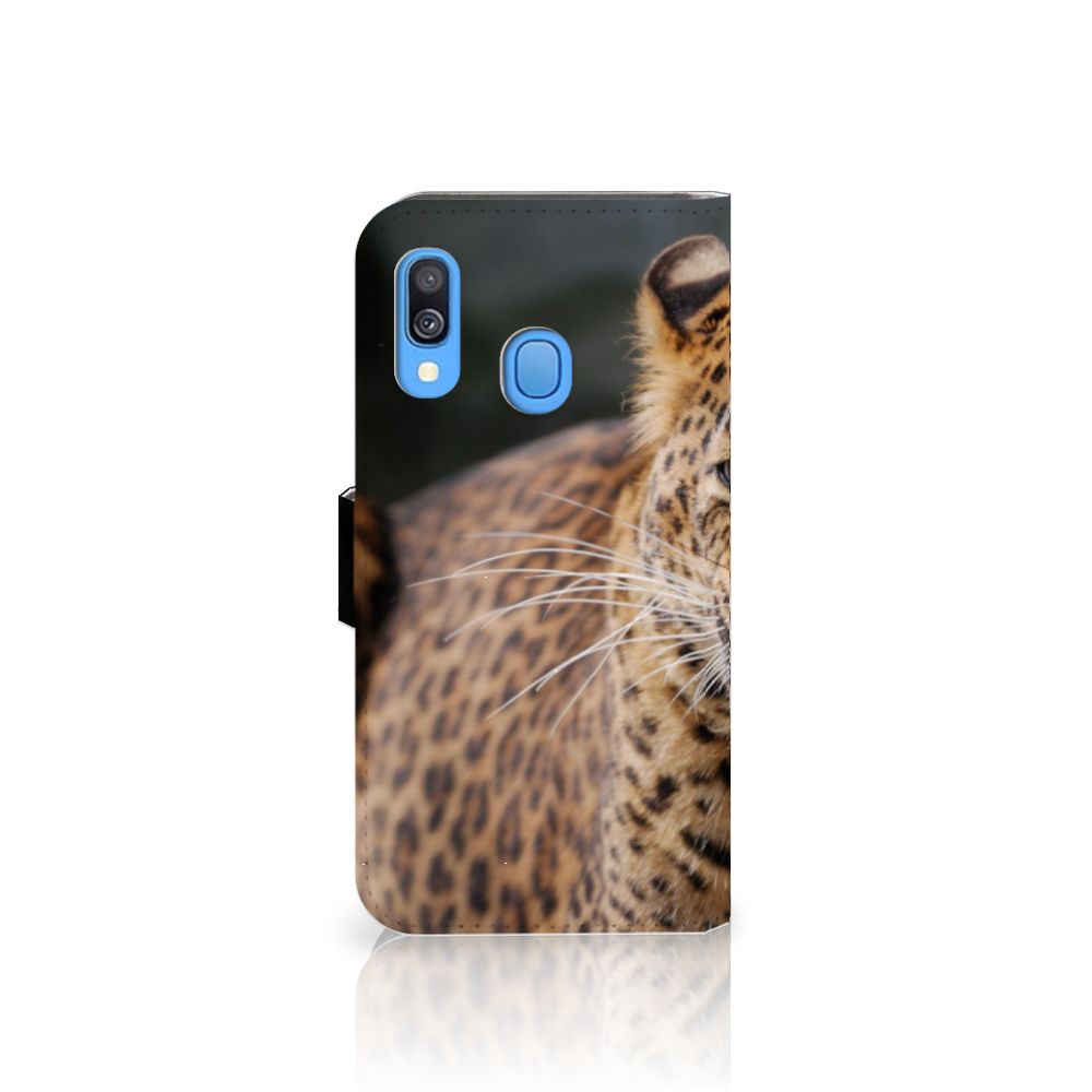 Samsung Galaxy A40 Telefoonhoesje met Pasjes Luipaard