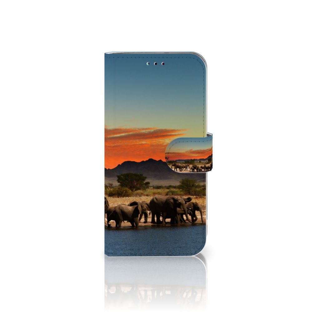Samsung Galaxy A40 Telefoonhoesje met Pasjes Olifanten