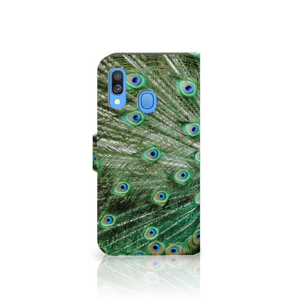 Samsung Galaxy A40 Telefoonhoesje met Pasjes Pauw