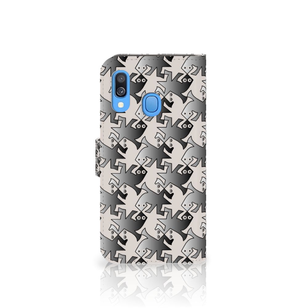 Samsung Galaxy A40 Telefoonhoesje met Pasjes Salamander Grey