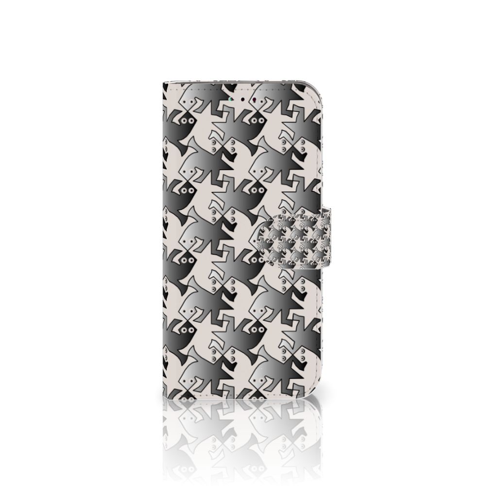 Samsung Galaxy A40 Telefoonhoesje met Pasjes Salamander Grey