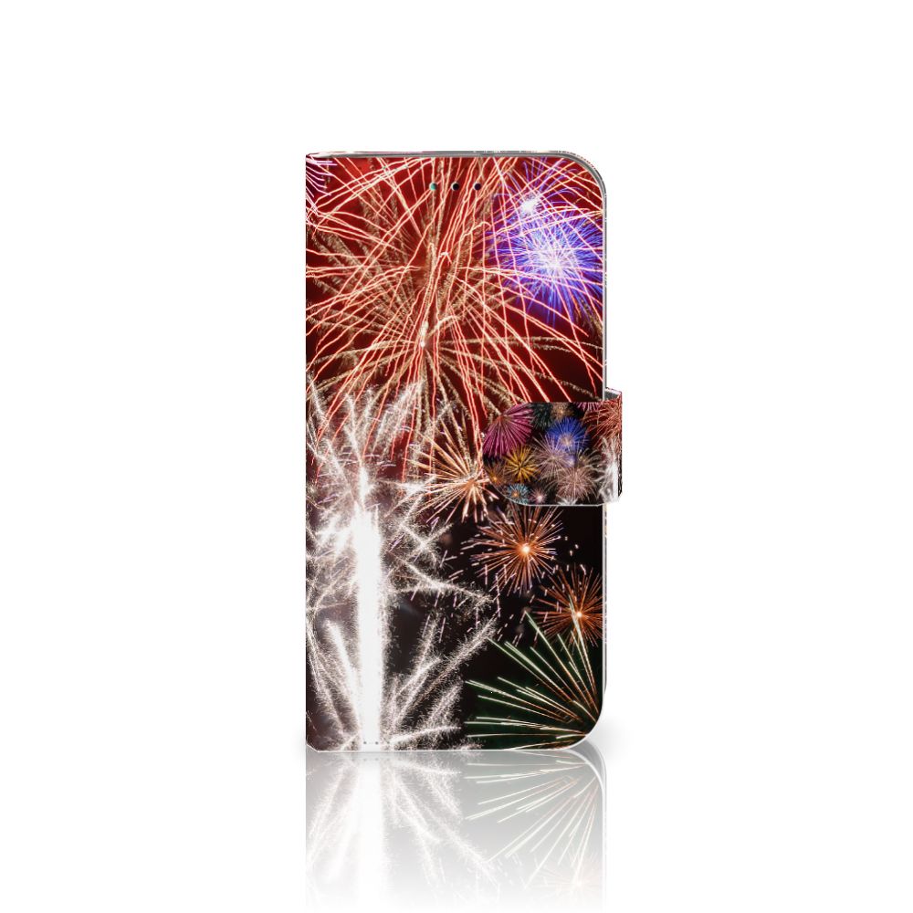 Samsung Galaxy A40 Wallet Case met Pasjes Vuurwerk