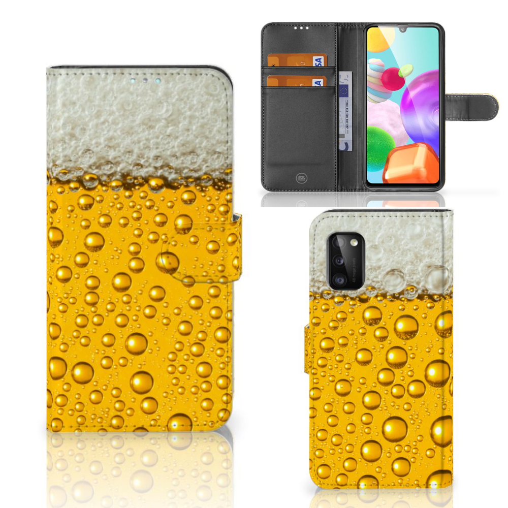 Samsung Galaxy A41 Book Cover Bier telefoonhoesje bier print voorkant binnenkant