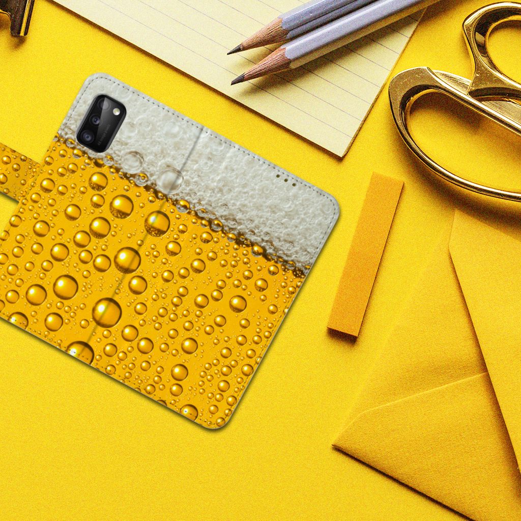 Samsung Galaxy A41 Book Cover Bier telefoonhoesje biertje design vlak