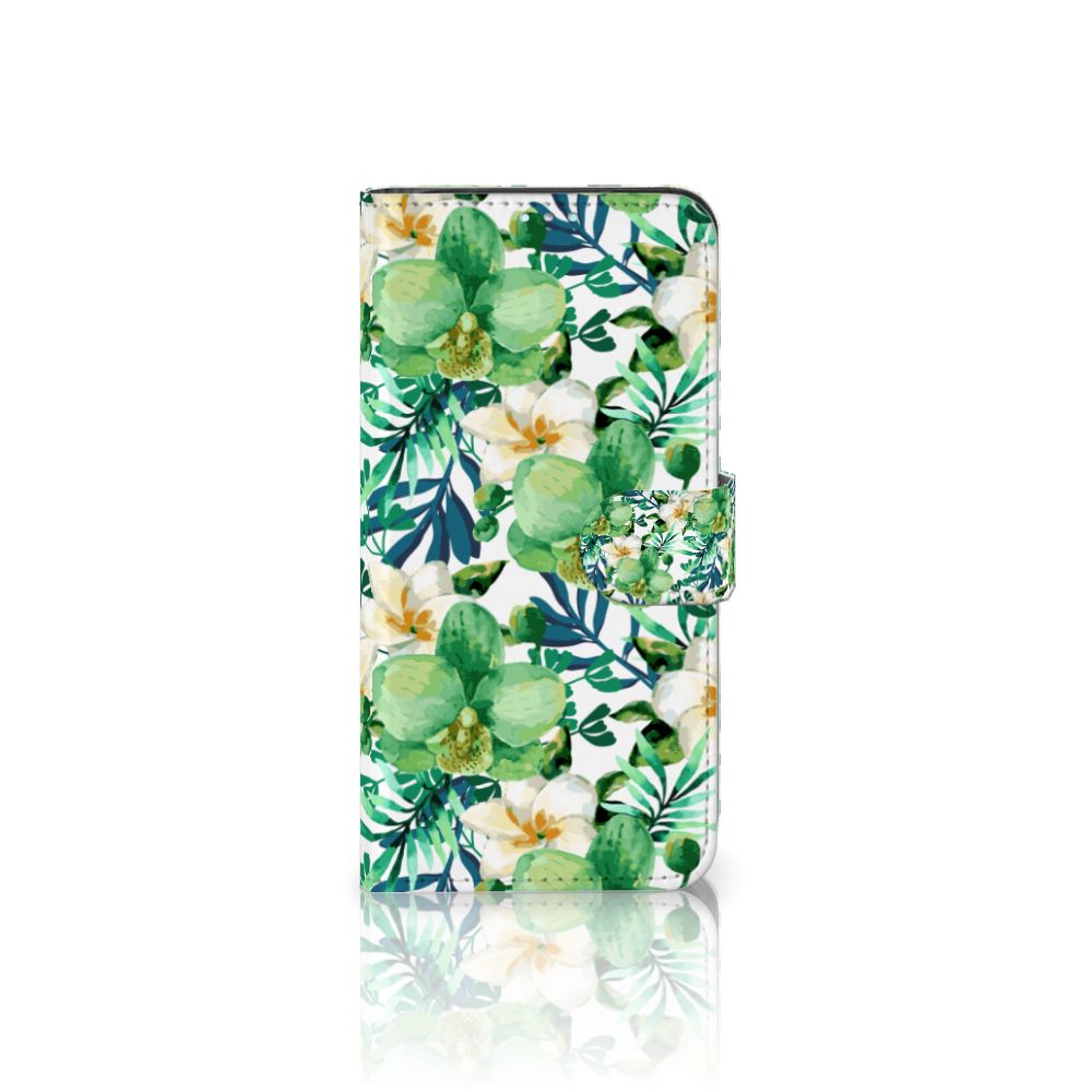 Samsung Galaxy A41 Hoesje Orchidee Groen telefoonhoesje orchidee groen aanzicht