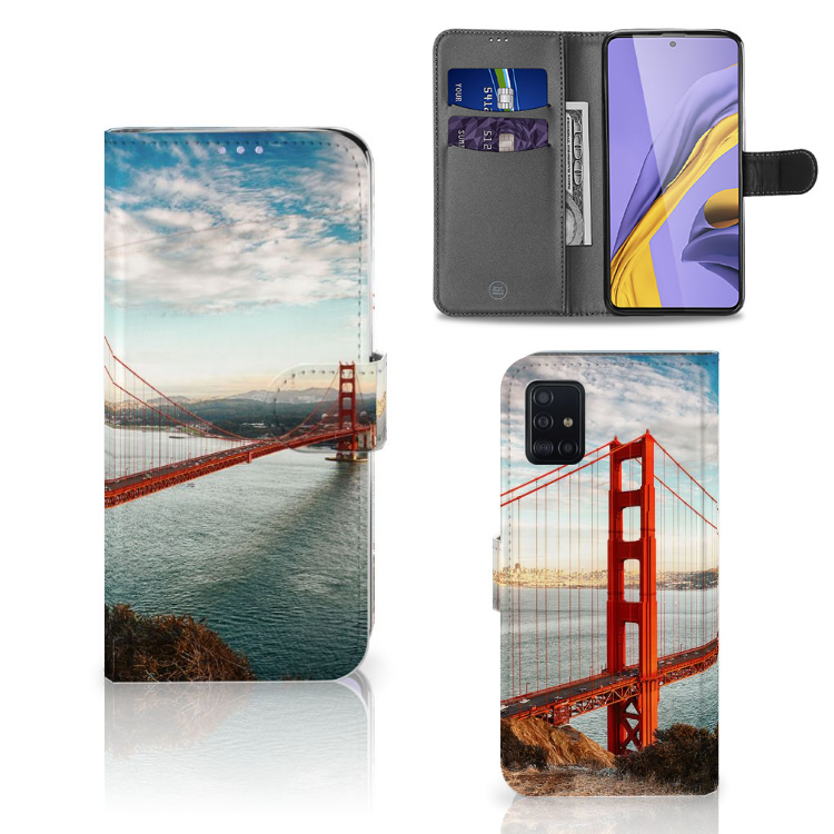 Samsung Galaxy A51 Flip Cover Golden Gate Bridge design golden gate bridge aanzicht