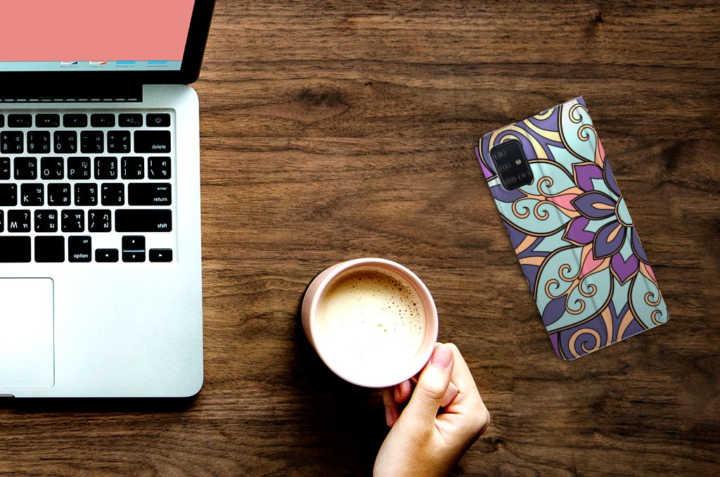 Samsung Galaxy A51 Smart Cover Purple Flower - B2C Telecom