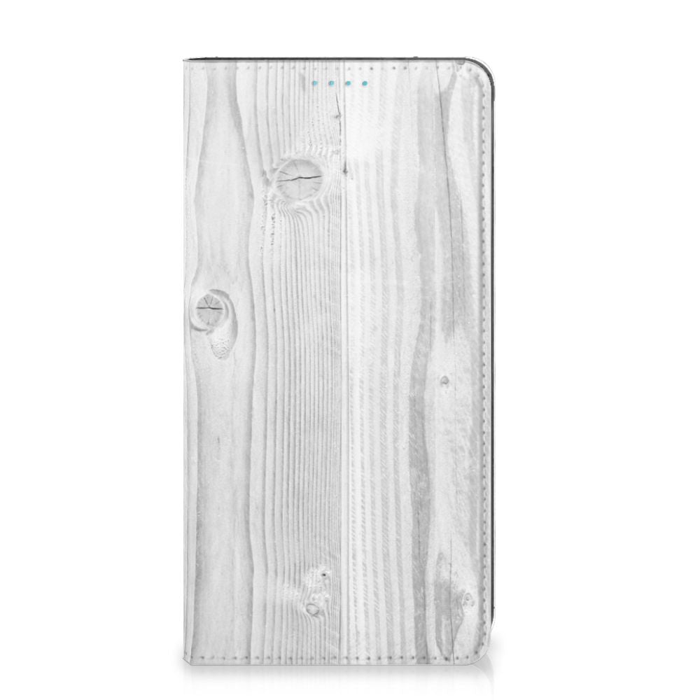 Samsung Galaxy A53 Book Wallet Case White Wood book case design wit hout voorkant