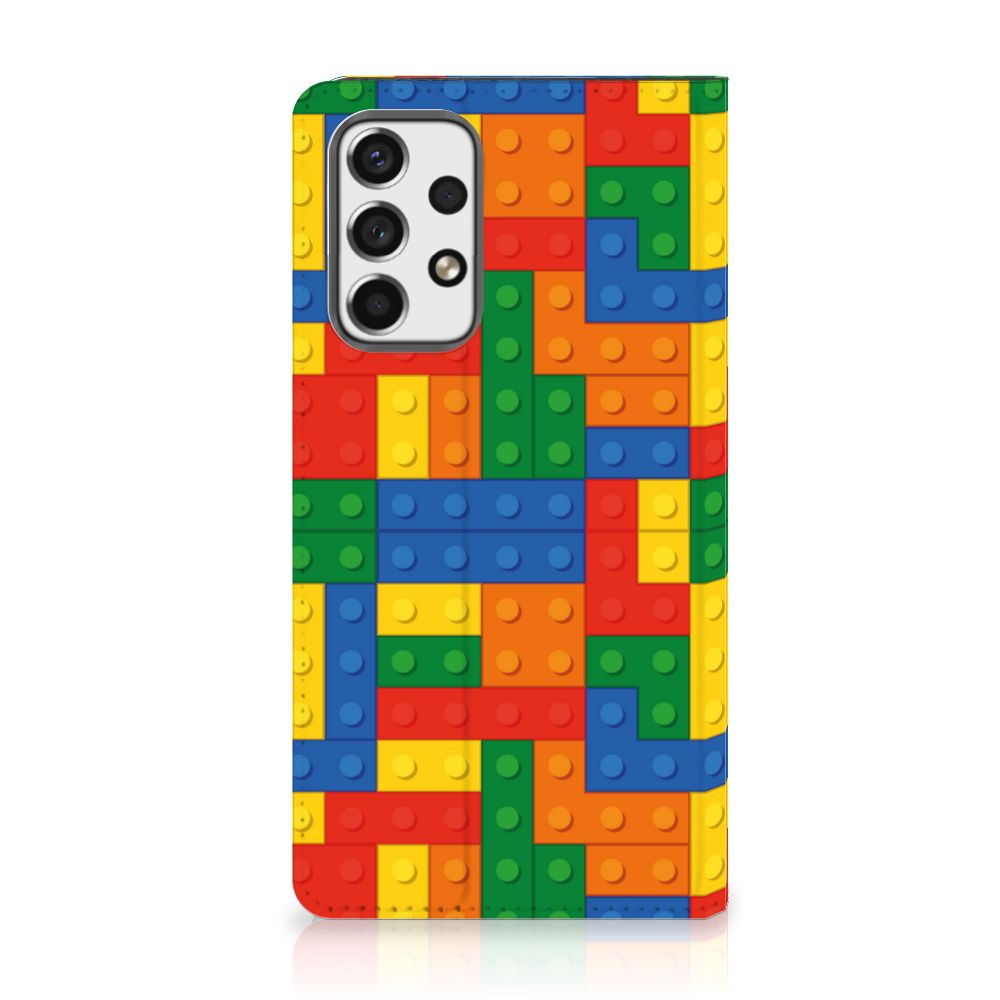 Samsung Galaxy A53 Hoesje met Magneet Blokken design hoesje aanzicht