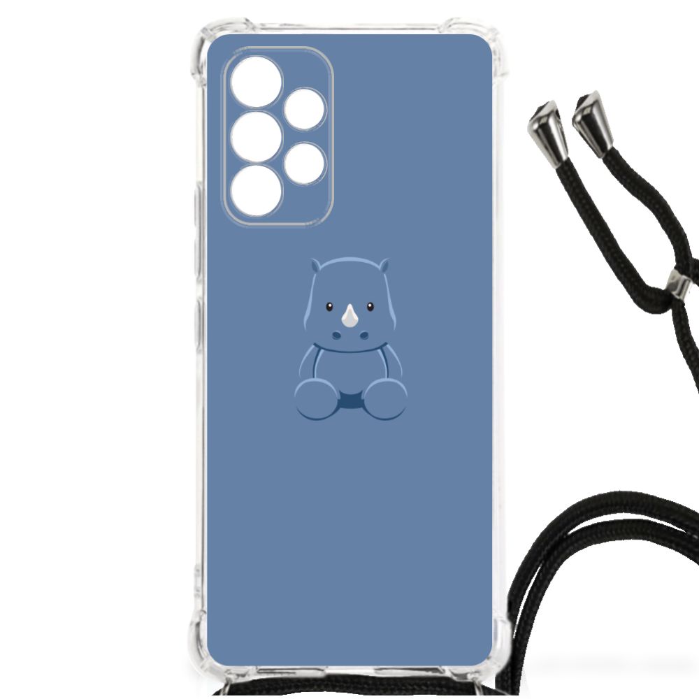 Samsung Galaxy A53 Stevig Bumper Hoesje Baby Rhino design baby rhino aanzicht
