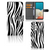 Samsung Galaxy A53 Telefoonhoesje met Pasjes Zebra zebraprint boekhoesje met pasjeshouder voorzijde achterzijde