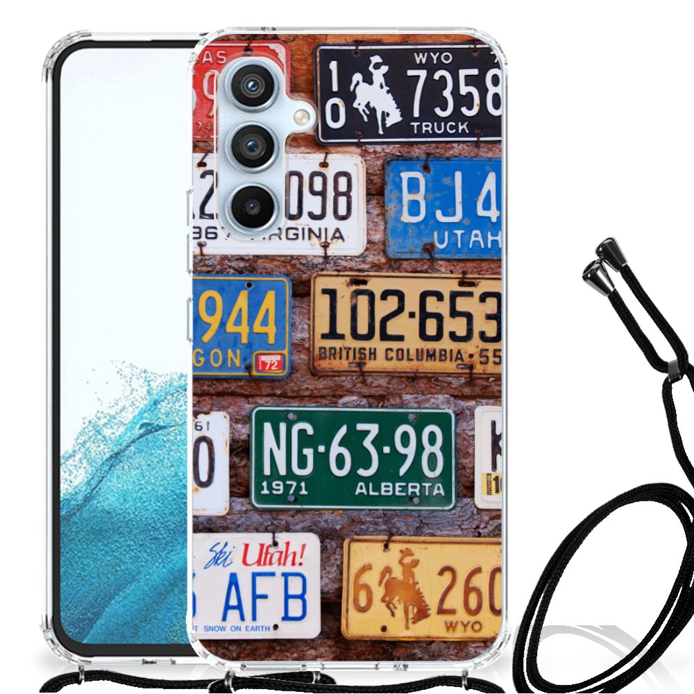 Samsung Galaxy A54 5G Anti-shock Hoesje met foto Kentekenplaten voorkant