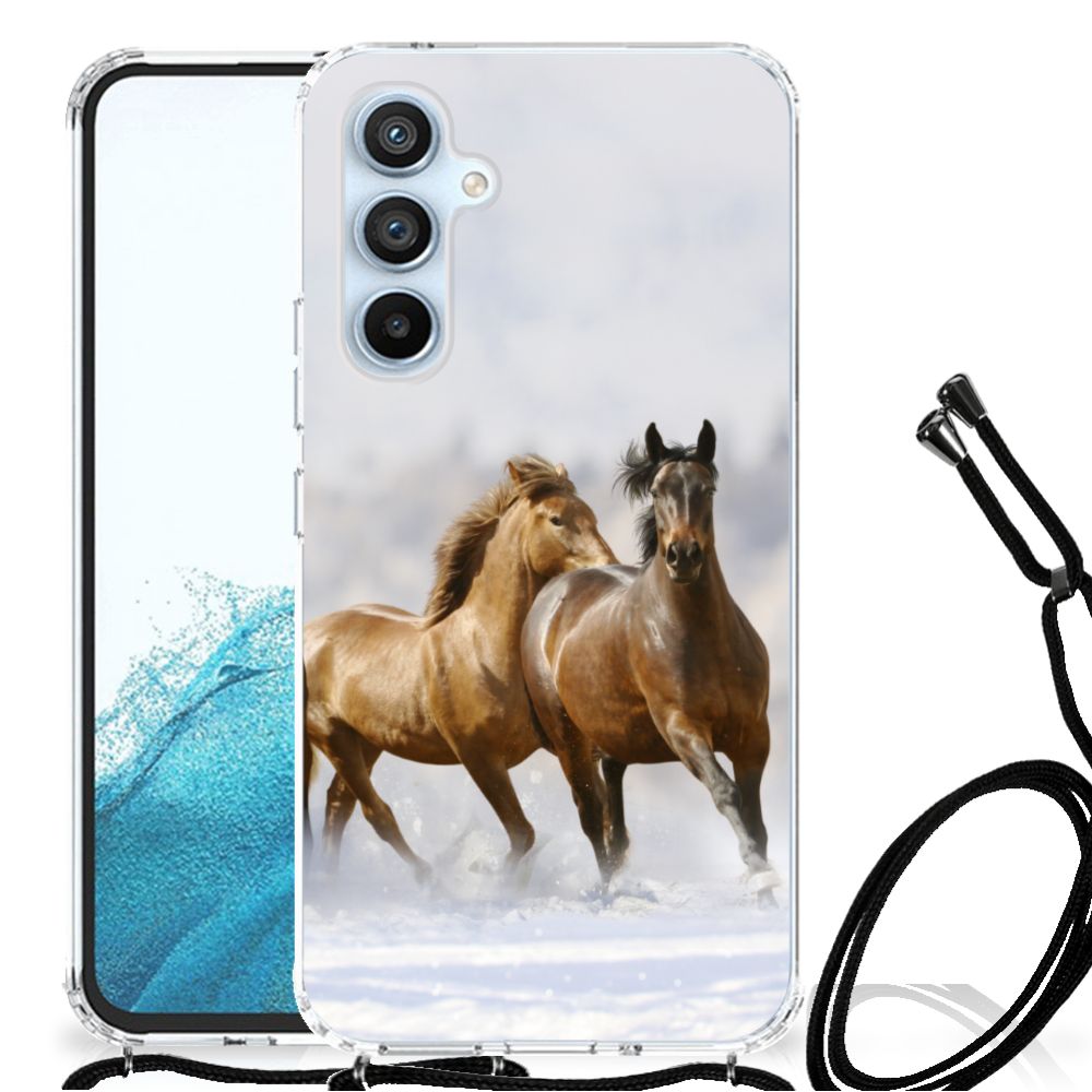 Samsung Galaxy A54 5G Case Anti-shock Paarden paarden afbeelding voorkant