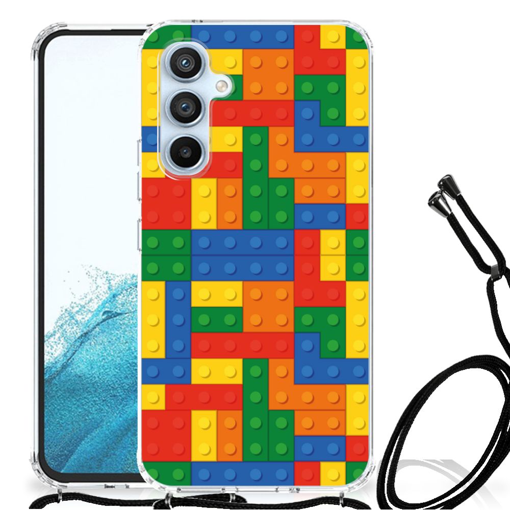 Samsung Galaxy A54 5G Doorzichtige Silicone Hoesje Blokken B2C Telecom