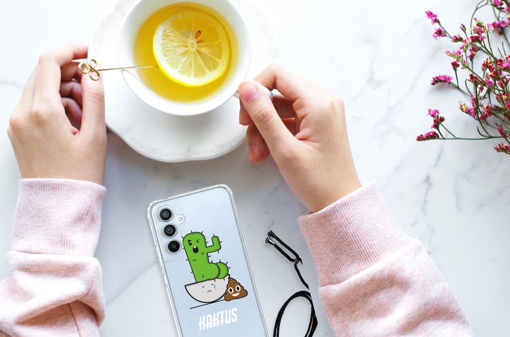 Samsung Galaxy A54 5G Stevig Bumper Hoesje Cactus Poo B2C Telecom