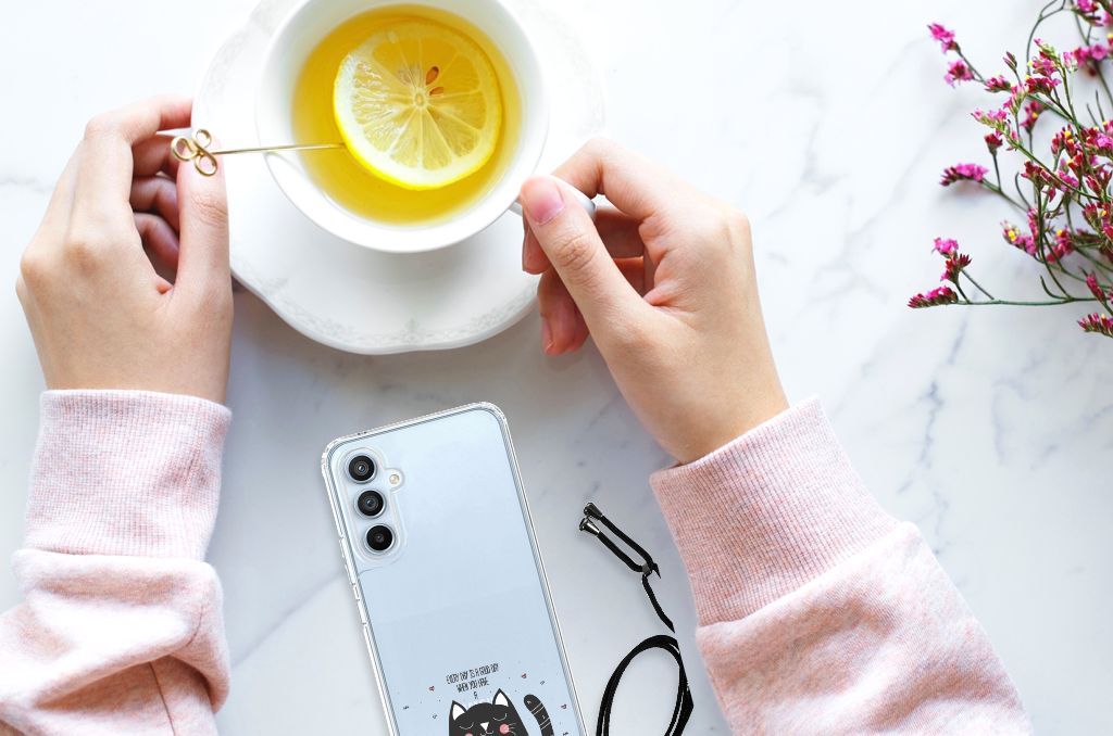 Samsung Galaxy A54 5G Stevig Bumper Hoesje Cat Good Day B2C Telecom