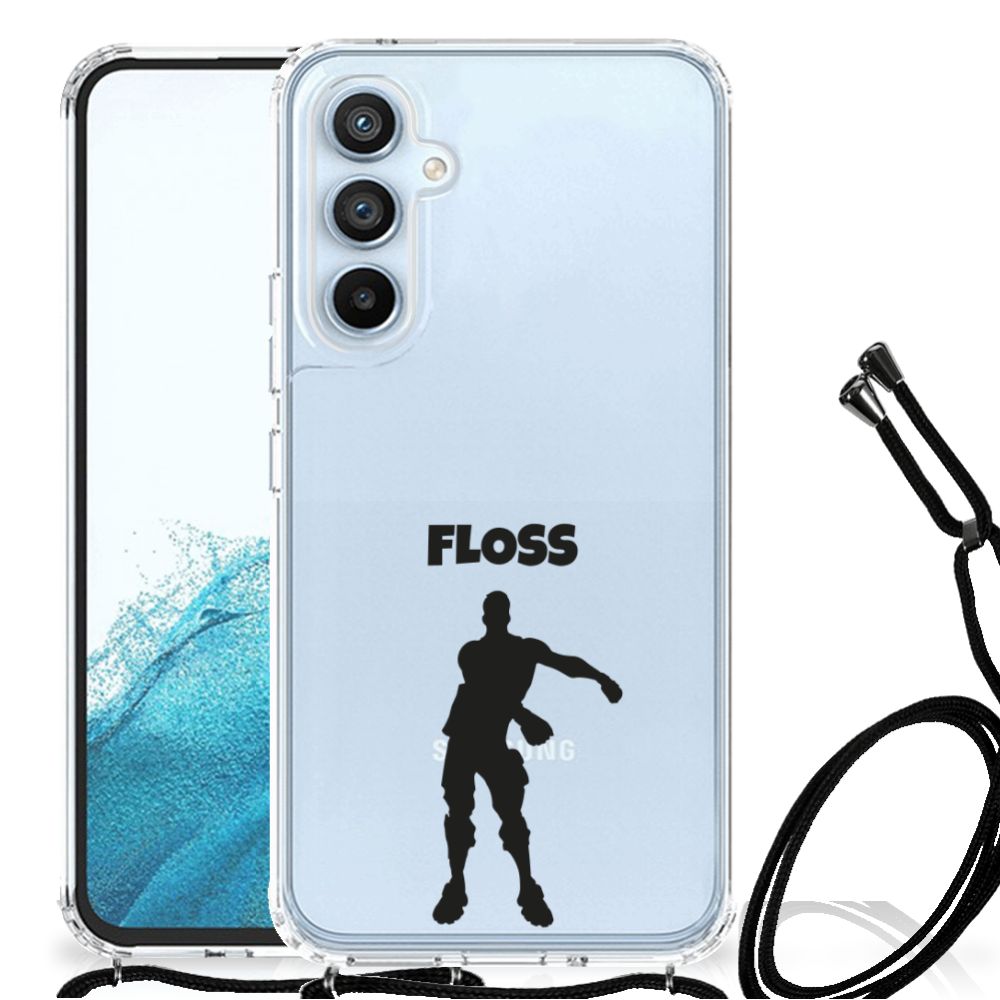 Samsung Galaxy A54 5G Stevig Bumper Hoesje Floss achterkant ontwerp