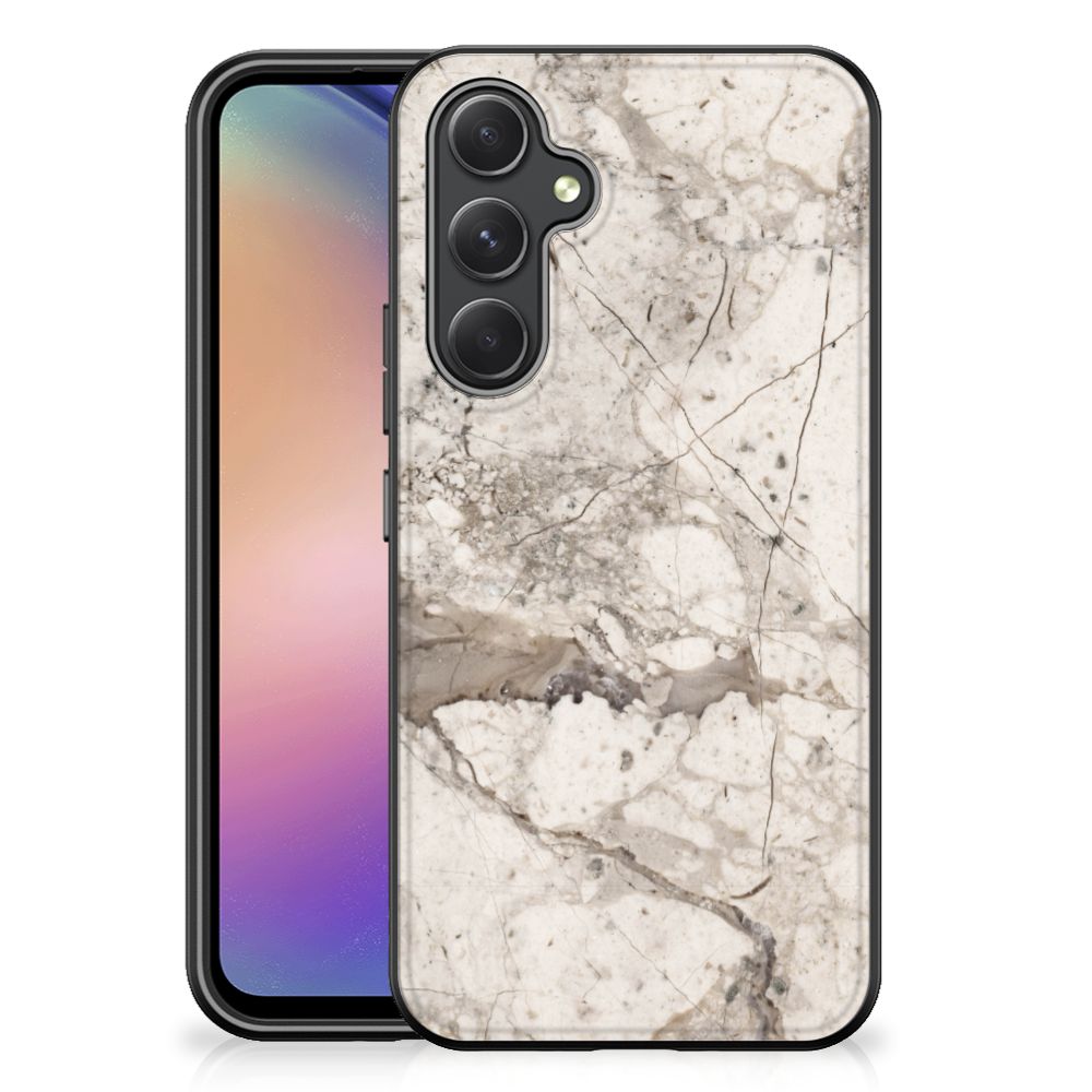 Samsung Galaxy A54 Marmeren Print Telefoonhoesje Marmer Beige back cover marmer beige design voorkant