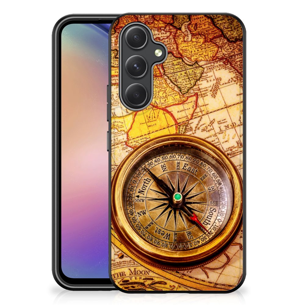 Samsung Galaxy A54 TPU Backcover Kompas reizen design achterzijde