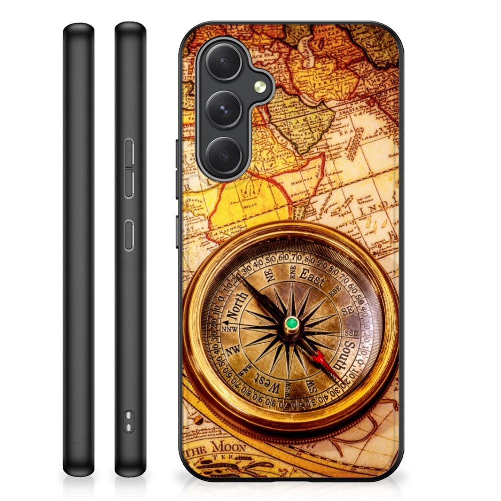 Samsung Galaxy A54 TPU Backcover Kompas reizen kompas achterkant zijkant