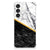 Samsung Galaxy A55 Anti-Shock Hoesje Marmer Wit Zwart achterkant
