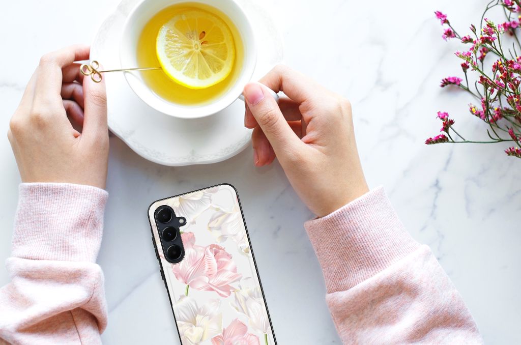 Samsung Galaxy A55 Bloemen Hoesje Lovely Flowers B2C Telecom