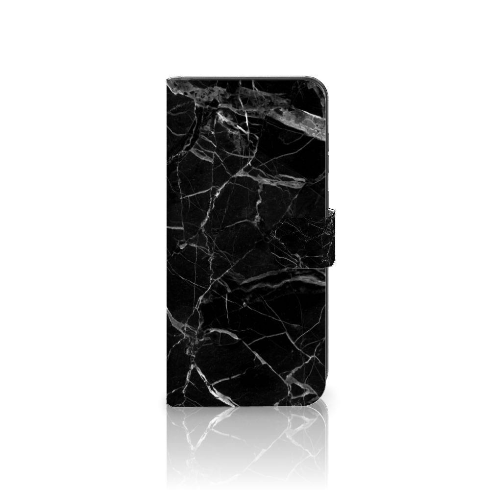 Samsung Galaxy A55 Bookcase Marmer Zwart bookcase zwart marmer aanzicht