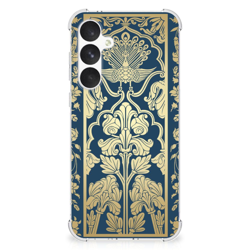 Samsung Galaxy A55 Case Beige Flowers design voorkant