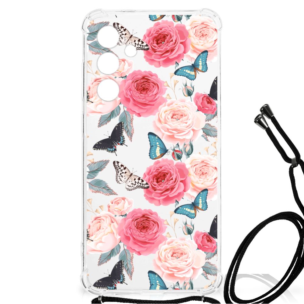 Samsung Galaxy A55 Case Butterfly Roses B2C Telecom