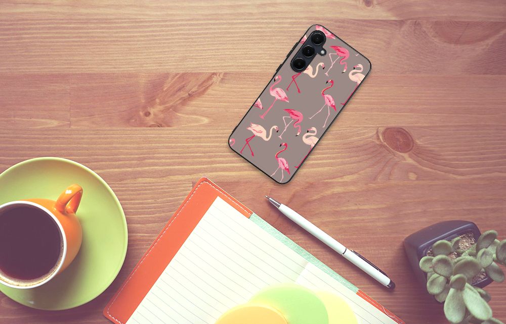 Samsung Galaxy A55 Dierenprint Telefoonhoesje Flamingo B2C Telecom