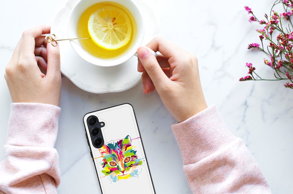 Samsung Galaxy A55 Hoesje Cat Color B2C Telecom