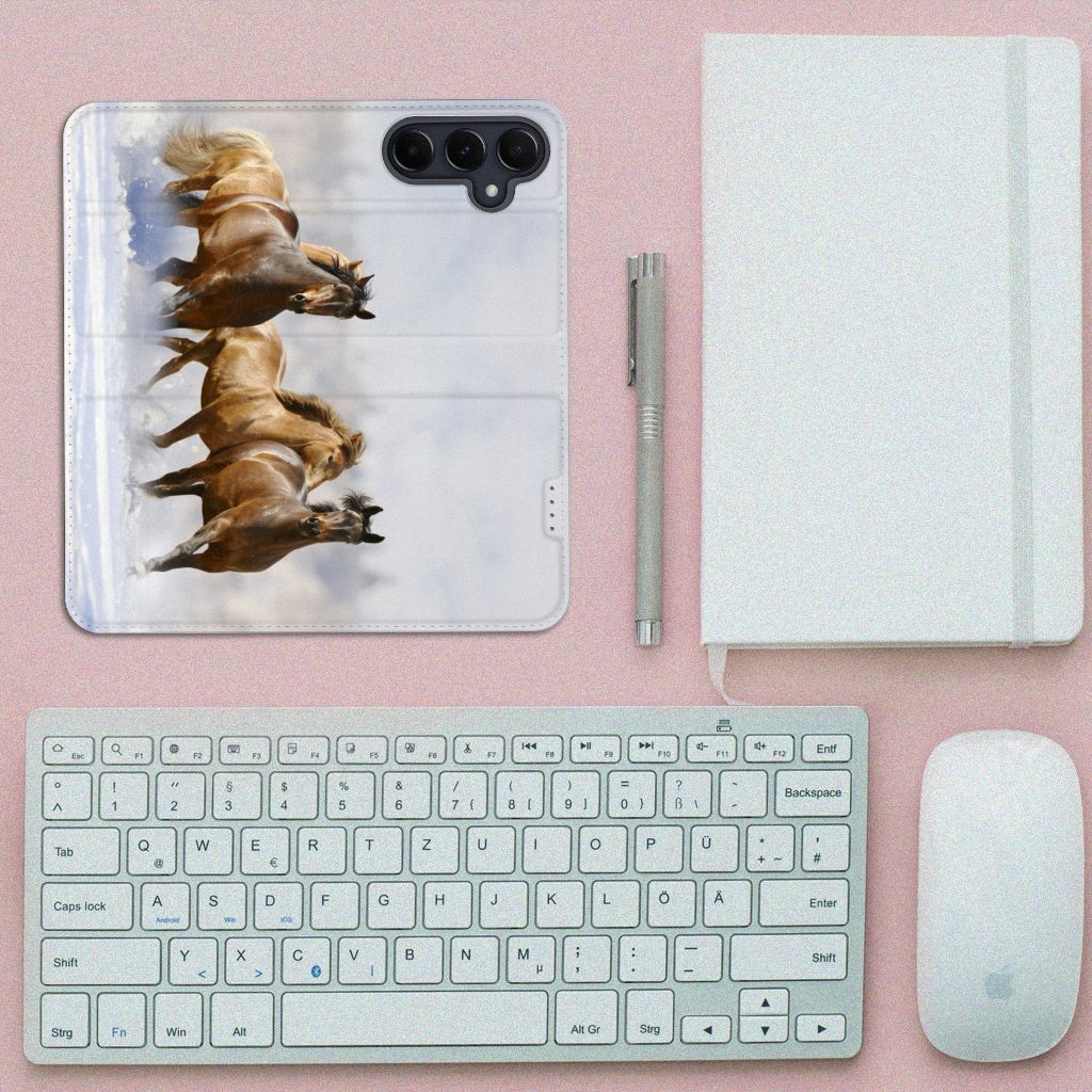 Samsung Galaxy A55 Hoesje maken Paarden met mooie paardenprint op een stijlvolle case.