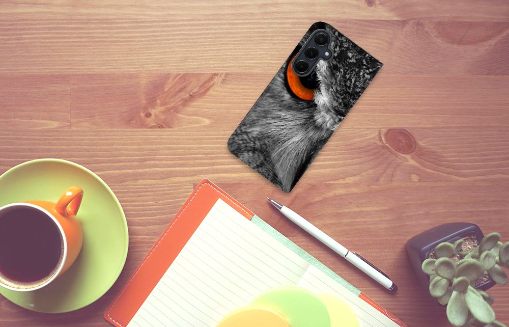 Samsung Galaxy A55 Hoesje maken Uil design uil aanzicht