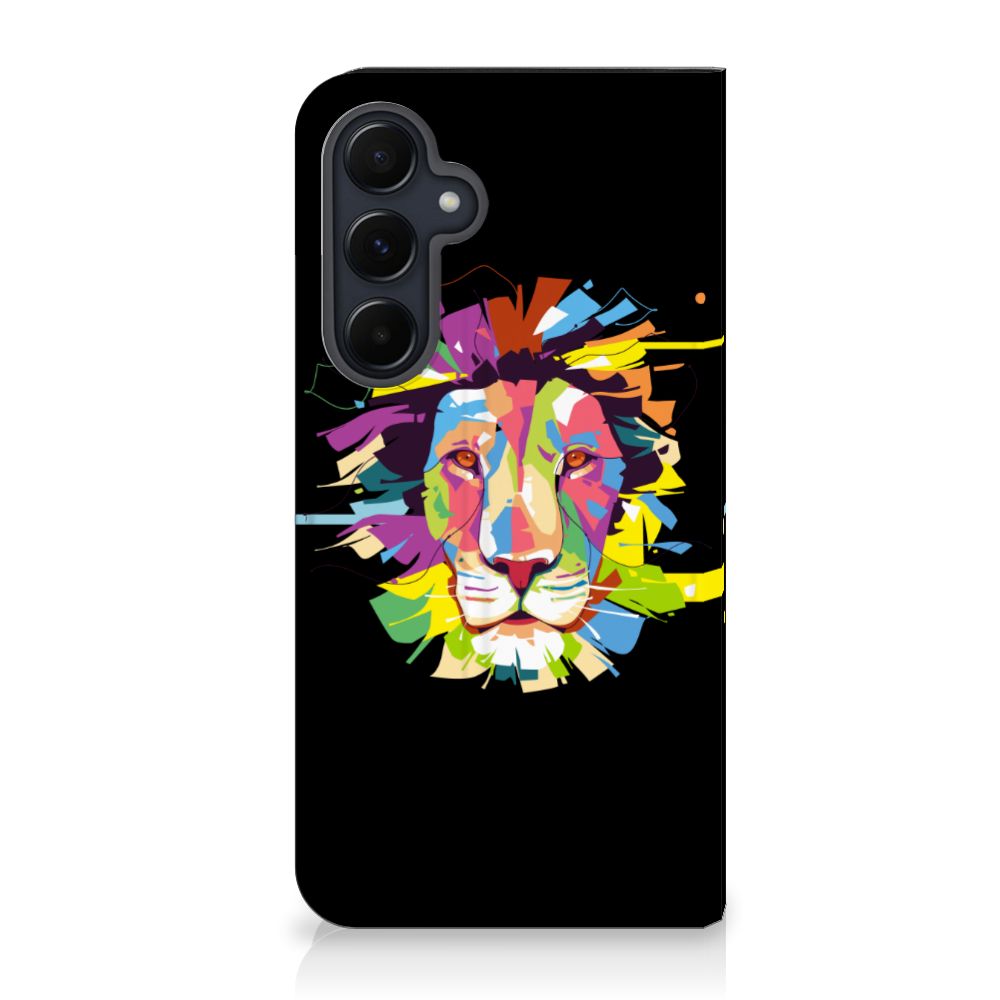 Samsung Galaxy A55 Magnet Case Lion Color achterzijde