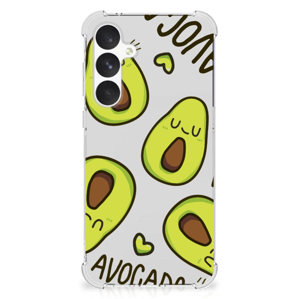 Samsung Galaxy A55 Stevig Bumper Hoesje Avocado Singing voorkant